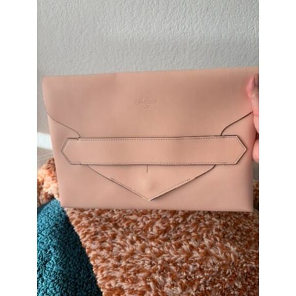NWT Boldrini Selleria Italian Leather Envelope Clutch / iPad Case – Blush Pink - Picture 5 of 10